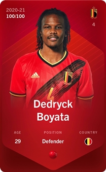 2021 RBFA Rare Dedryck Boyata Sorare NFT (#100/100)